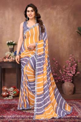 GC multi colour printed wholesale Saree market in india