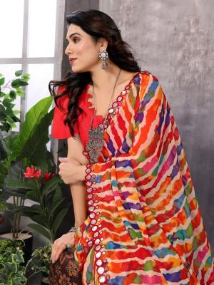 GC multi colour printed wholesale Saree market in india