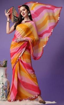 GC multi colour printed wholesale Saree market in india