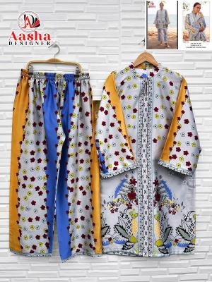 Karma aasha turkis vol 8 coord set Wholesale Kurti supplier