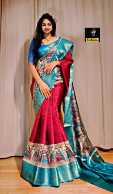 Malhar trendy Italian silk indian wholesale saree market