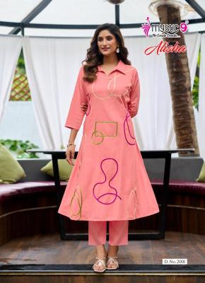 Mystic9 alisha vol 2 coord set best wholesale kurti manufacturers in kolkata