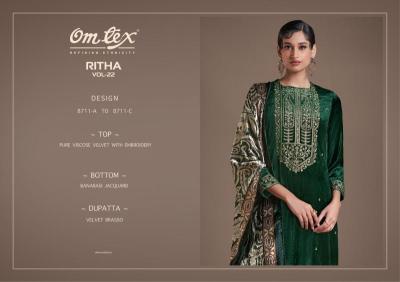Omtex ritha vol 22 dress material wholesale market in kolkata