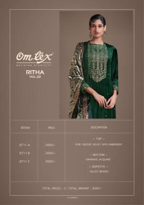 Omtex ritha vol 22 dress material wholesale market in kolkata