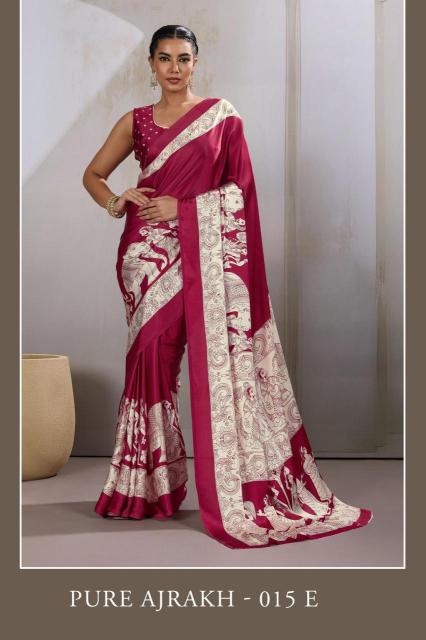 Rajtex pure ajrakh 015 best wholesale saree shop in india