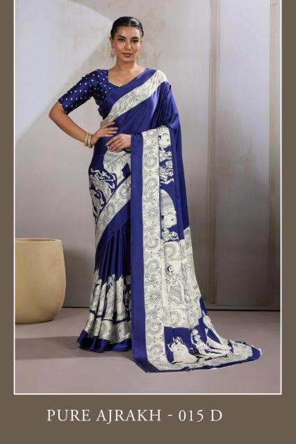 Rajtex pure ajrakh 015 best wholesale saree shop in india