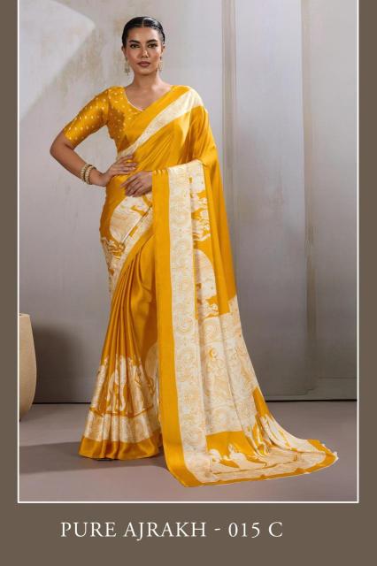 Rajtex pure ajrakh 015 best wholesale saree shop in india