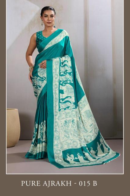 Rajtex pure ajrakh 015 best wholesale saree shop in india