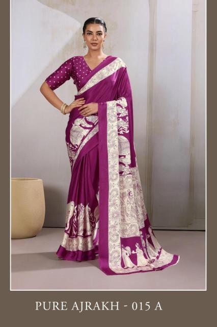 Rajtex pure ajrakh 015 best wholesale saree shop in india