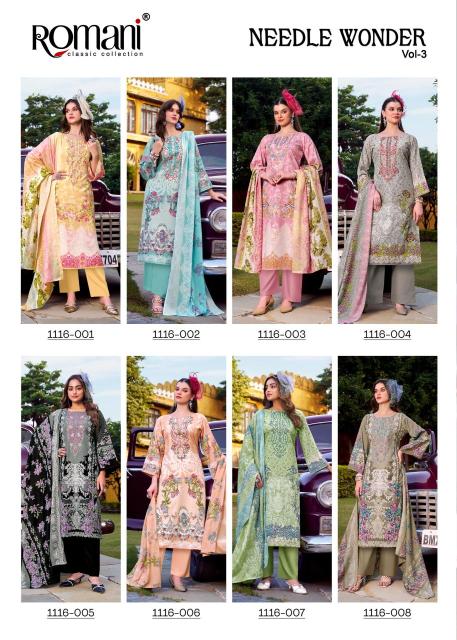 Romani needle wonder vol 3 Dress material manufacturers in Kolkata