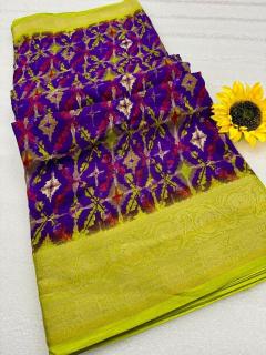 Shorya ajrakh gold print wholesale saree manufacturers in mumbai