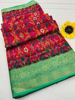 Shorya ajrakh gold print wholesale saree manufacturers in mumbai