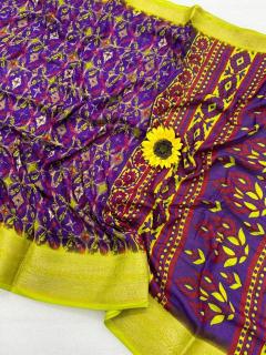 Shorya ajrakh gold print wholesale saree manufacturers in mumbai