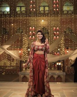 Adhya new trendy three piece outfit western wear manufacturers in Ahmedabad