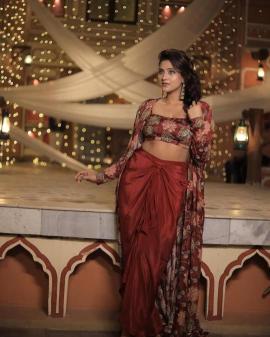 Adhya new trendy three piece outfit western wear manufacturers in Ahmedabad