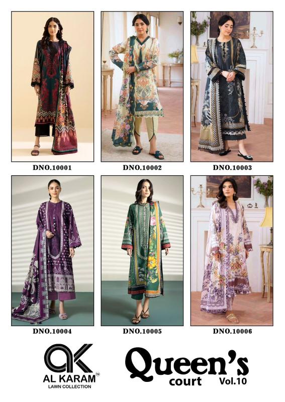 Al Karam Queen Court Vol 10 Surat dress material wholesalers