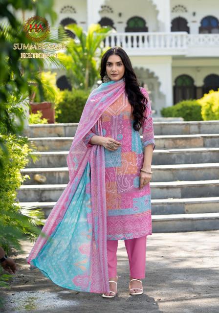 Alok suit summer saga 4  Dress material wholesale market in Surat