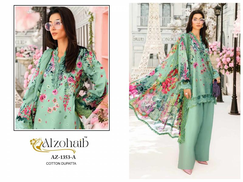 Alzohaib Mubeena Cotton Dupatta Salwar Kameez Manufacturers in Surat
