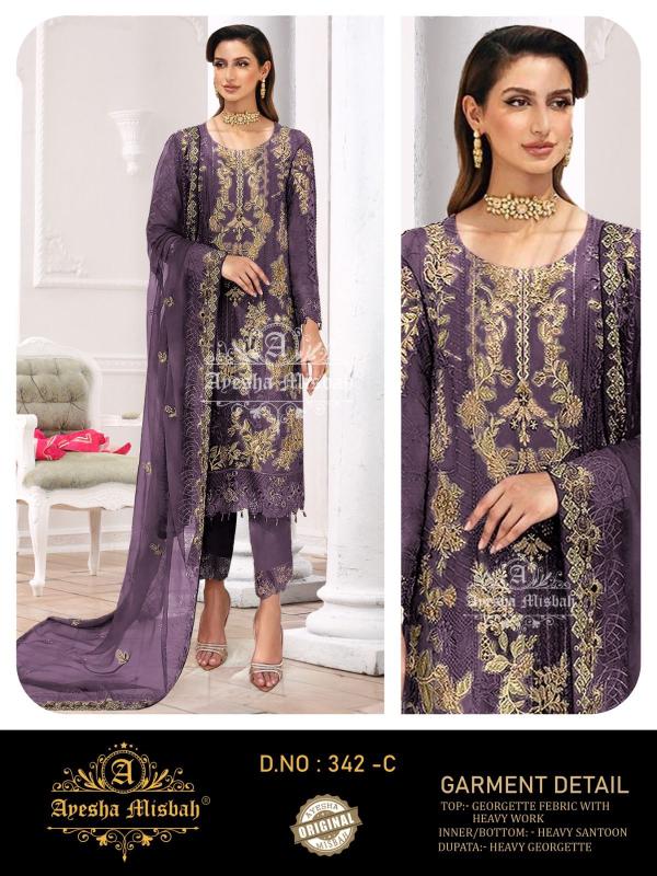 Ayesha Misbah 342 A To F Wholesale bandhani suits manufacturers