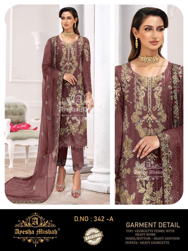 Ayesha Misbah 342 A To F Wholesale bandhani suits manufacturers