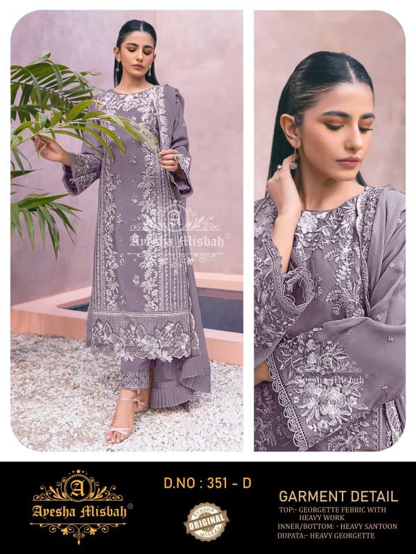 Ayesha Misbah 351 A To F Latest Salwar Kameez in Surat