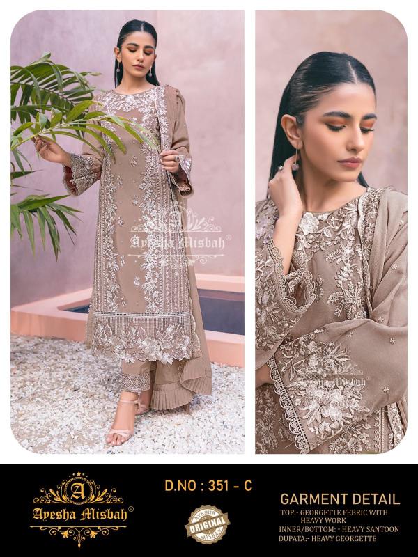 Ayesha Misbah 351 A To F Latest Salwar Kameez in Surat