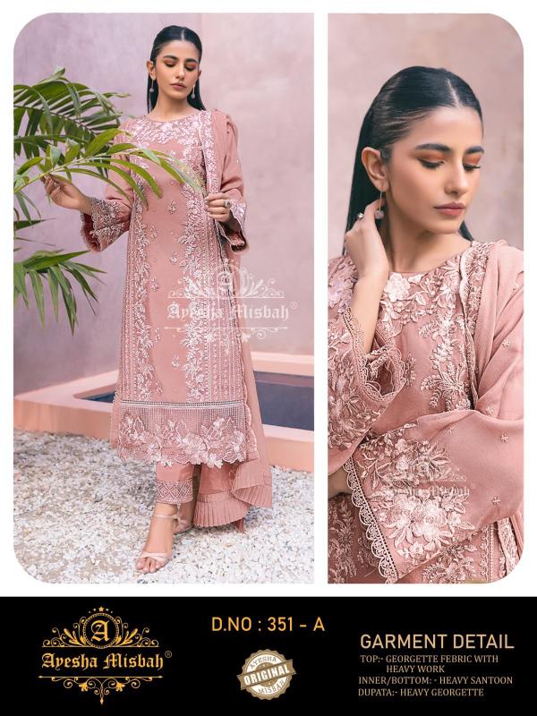 Ayesha Misbah 351 A To F Latest Salwar Kameez in Surat