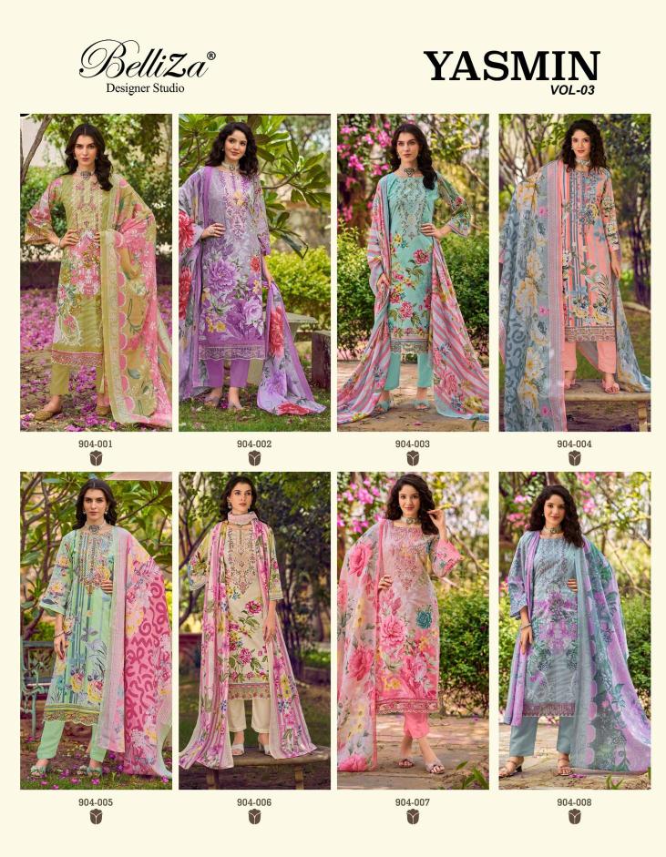 Belliza yasmin vol 3 Dress material market in Gujarat
