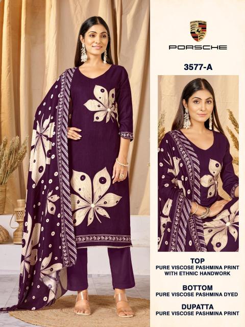 Bipson prints porsche 3577 Printed dress material wholesale