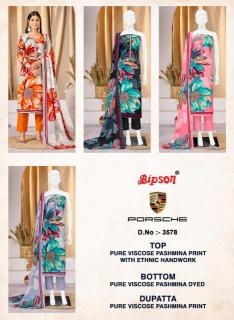 Bipson prints porsche 3578 Designer dress material wholesale