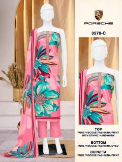 Bipson prints porsche 3578 Designer dress material wholesale