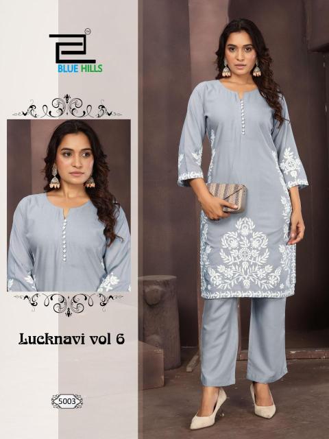 Blue hills lucknavi vol 6 Designer kurti manufacturers