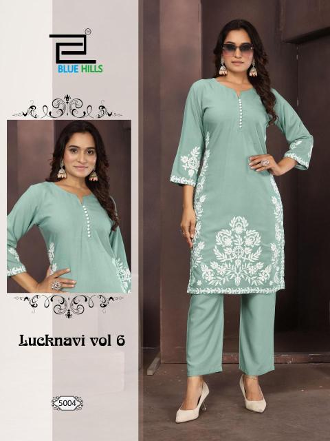 Blue hills lucknavi vol 6 Designer kurti manufacturers