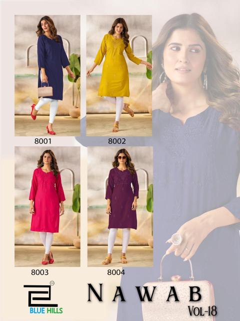 Blue hills nawab vol 18 Kurtis wholesale online