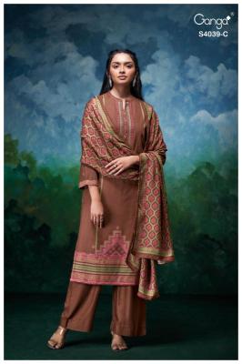 Ganga anara 4039 Bulk dress material suppliers in Gujarat