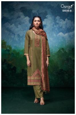 Ganga anara 4039 Bulk dress material suppliers in Gujarat