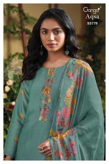 Ganga aqsa 3779 Dress material suppliers in West Bengal