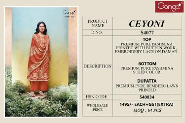 Ganga ceyoni 4077 Dress material wholesale shops in Surat