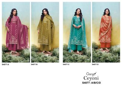 Ganga ceyoni 4077 Dress material wholesale shops in Surat