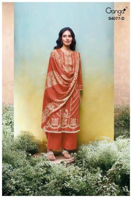 Ganga ceyoni 4077 Dress material wholesale shops in Surat