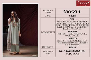 Ganga grezia 3780 Wholesale dress materials suppliers