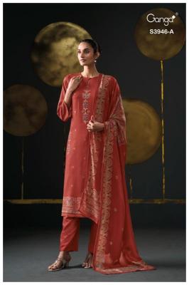 Ganga jerusha 3946 Dress materials in Chandni Chowk