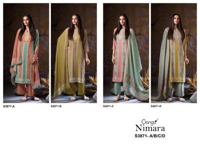 Ganga nimara 3871 Designer dress material wholesale