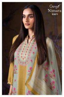 Ganga nimara 3871 Designer dress material wholesale