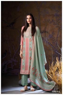 Ganga nimara 3871 Designer dress material wholesale