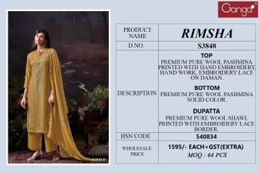 Ganga rimsha 3848 Party wear dress material in Kolkata