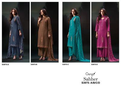 Ganga sahher 3975 Dress materials online shopping in Delhi