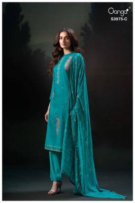 Ganga sahher 3975 Dress materials online shopping in Delhi