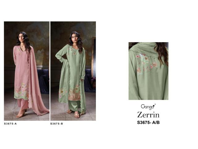 Ganga zerrin 3675 Dress material manufacturers in India