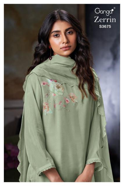 Ganga zerrin 3675 Dress material manufacturers in India